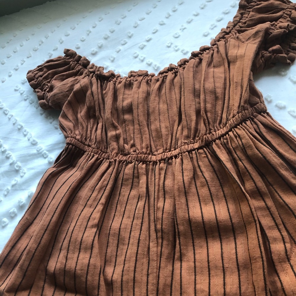 Free people Linen Wide Leg crop Jumpsuit.